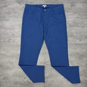 Peter Millar EB66 Pant Men's 38x32 Blue Performance Five-Pocket Stretch Wicking